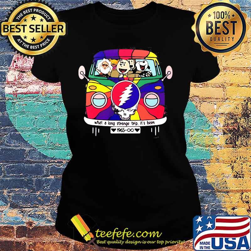 Snoopy Riding Bus Grateful Dead What A Long Strange Trip Shirt Ladies tee Snoopy Riding Bus Grateful Dead What A Long Strange Trip Shirt Ladies tee