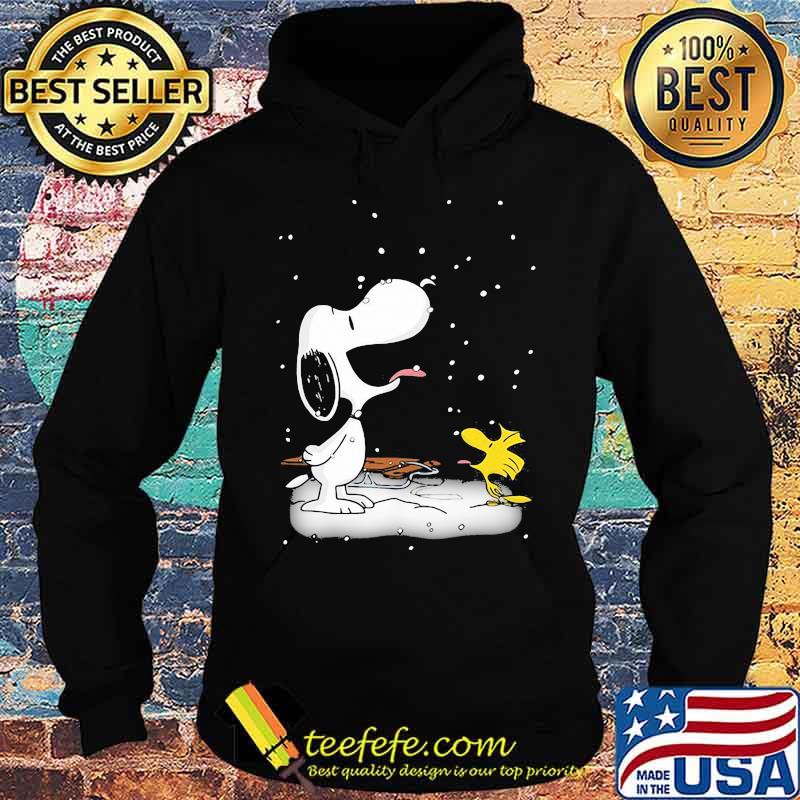 Snoopy With Woodstock Playing In The Snow Shirt Hoodie Snoopy With Woodstock Playing In The Snow Shirt Hoodie