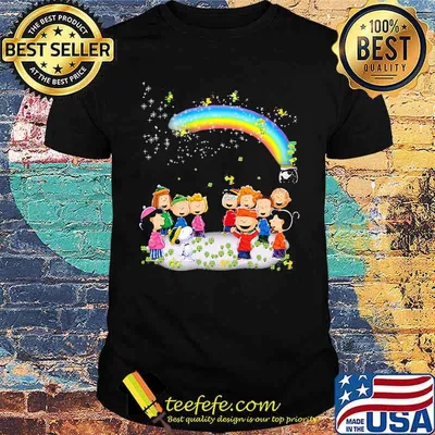 Snoopy Woodstock Play With Friends Rainbow Patrick’s Day Shirt