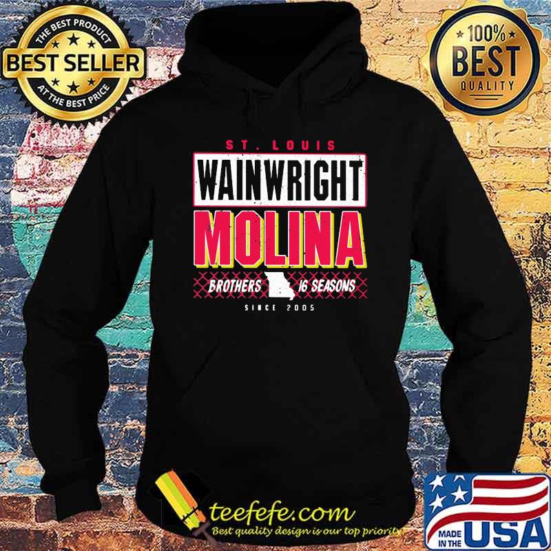 St Louis Wainwright Molina Brothers 16 Seasons Shirt Hoodie St Louis Wainwright Molina Brothers 16 Seasons Shirt Hoodie