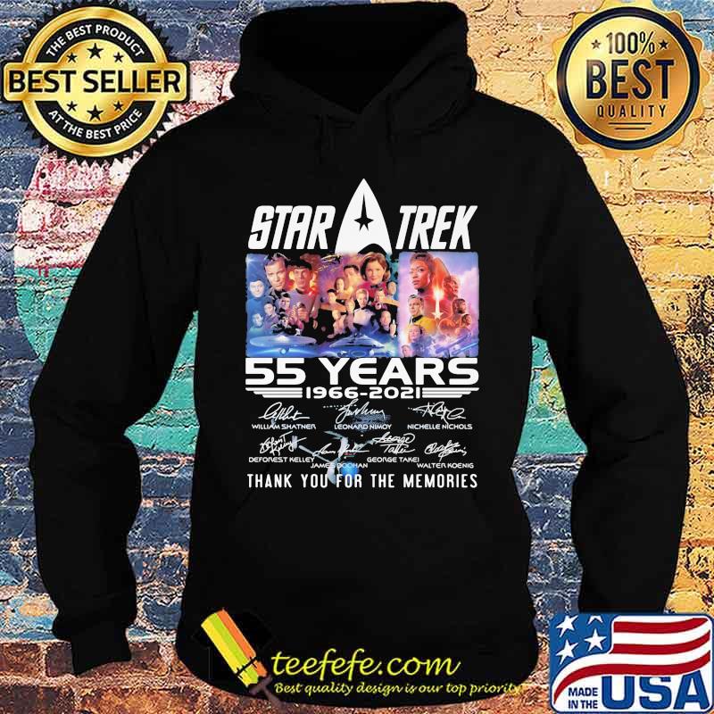 Star Treck 55 Years 1966 2021 Thank You For The Memories Shirt Hoodie Star Treck 55 Years 1966 2021 Thank You For The Memories Shirt Hoodie