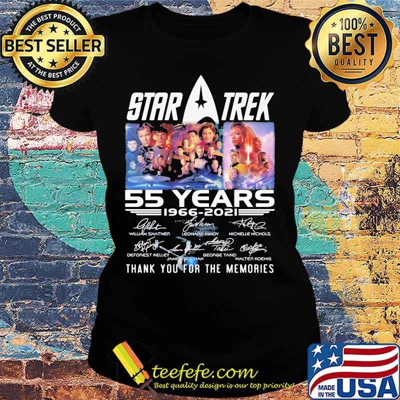 Star Treck 55 Years 1966 2021 Thank You For The Memories Shirt Ladies tee Star Treck 55 Years 1966 2021 Thank You For The Memories Shirt Ladies tee