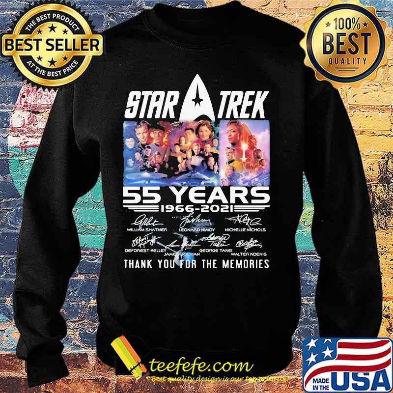 Star Treck 55 Years 1966 2021 Thank You For The Memories Shirt Sweater Star Treck 55 Years 1966 2021 Thank You For The Memories Shirt Sweater