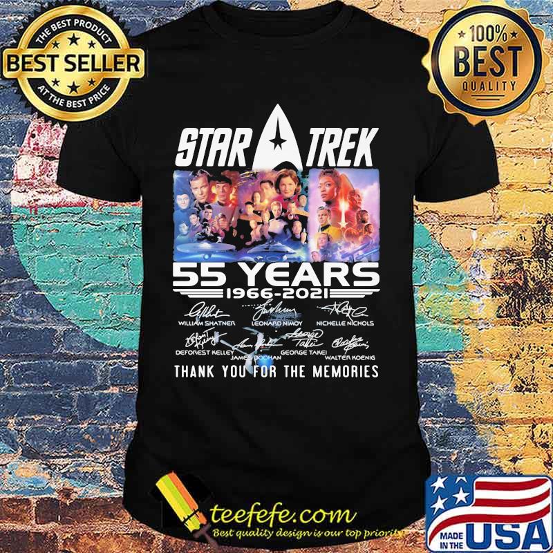 Star Treck 55 Years 1966 2021 Thank You For The Memories Shirt Star Treck 55 Years 1966 2021 Thank You For The Memories Shirt