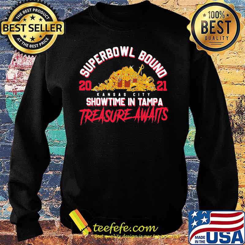Superbowl Bound Showtime In Tampa Treasure Awaits Kansas City Chiefs Gold Shirt Sweater Superbowl Bound Showtime In Tampa Treasure Awaits Kansas City Chiefs Gold Shirt Sweater
