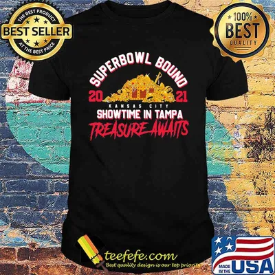 Superbowl Bound Showtime In Tampa Treasure Awaits Kansas City Chiefs Gold Shirt
