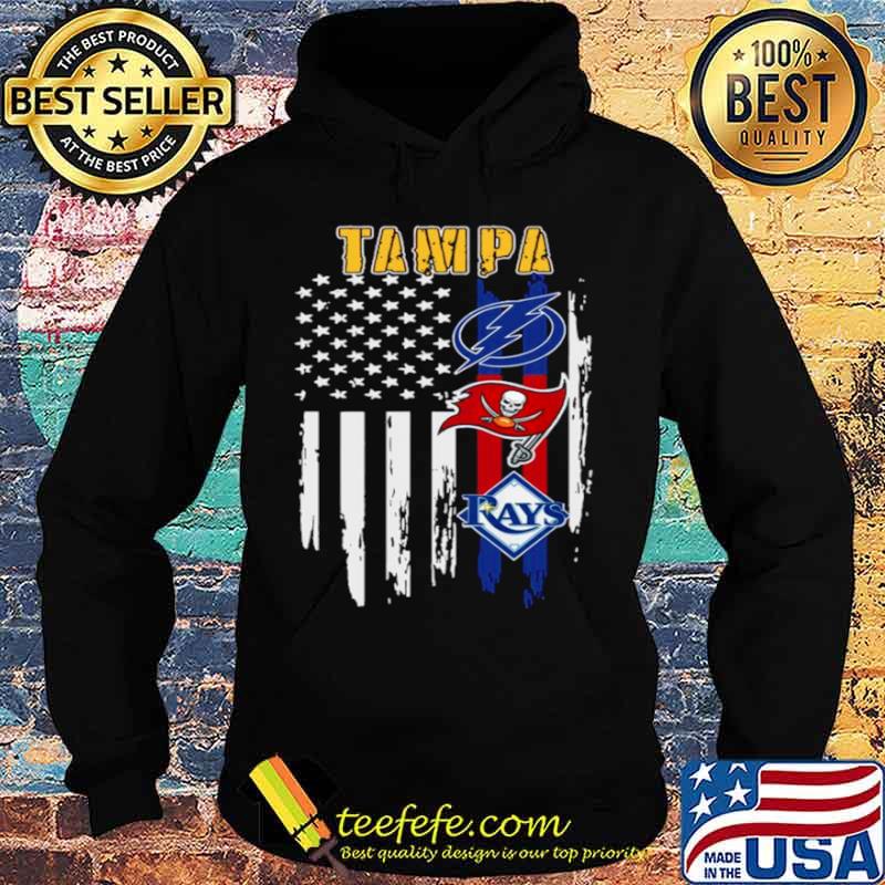 Tampa Sports Lightning Buccaneers And Rays 2021 American Flag s Hoodie Tampa Sports Lightning Buccaneers And Rays 2021 American Flag s Hoodie