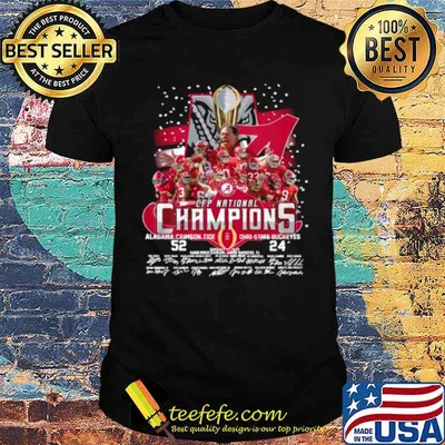 The Cfp National Champions With Alabama Crimson Tide 52 24 Ohio State Buckeyes Signatures shirt