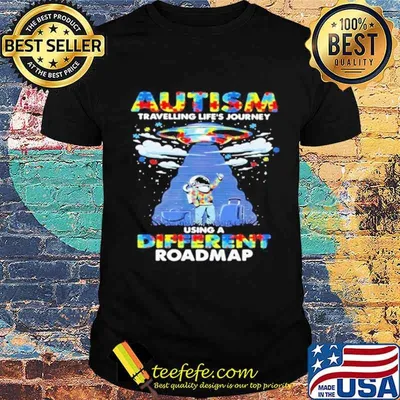 UFO Autism travelling lifes journey using a diferent roamap shirt