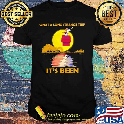 What A Long Strange Trip It’s Been Snoopy And Woodstock Moon Grateful Dead Shirt