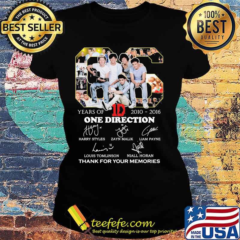 06 Years Of 2010 2016 One Direction Thank You For The Memories Shirt Ladies tee 06 Years Of 2010 2016 One Direction Thank You For The Memories Shirt Ladies tee