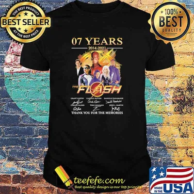 07 Years 2014 2021 The Flash Thank You For The Memories Signature Shirt