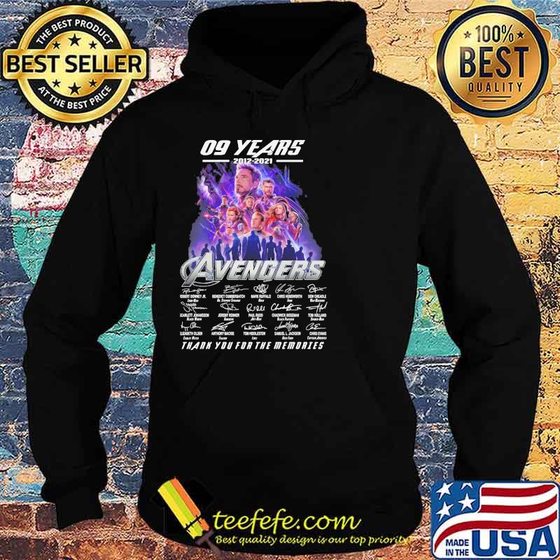 09 Years 2012 2021 Avengers Thank You For The Memories Signature Shirt Hoodie 09 Years 2012 2021 Avengers Thank You For The Memories Signature Shirt Hoodie