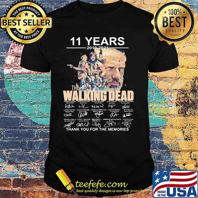 11 Years 2010 2021 The Walking Dead Thank You For The Memories Signature Shirt