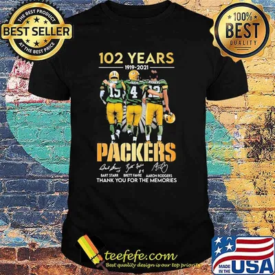 102 Years 1919 2021 Packers Thank You For The Memories Signature Shirt