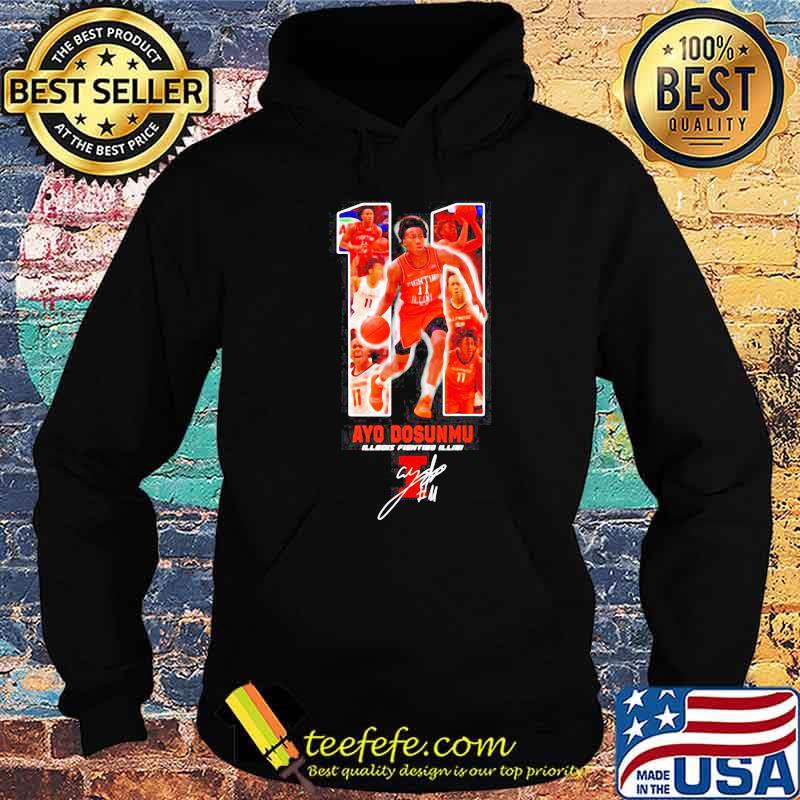 11 Ayo Dosunmu Of Illinois Signature Shirt Hoodie 11 Ayo Dosunmu Of Illinois Signature Shirt Hoodie