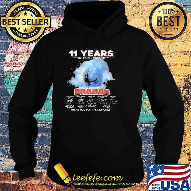 11 years 2010-2021 how ro train your dragon signatures thank you for the memories Hoodie 11 years 2010-2021 how ro train your dragon signatures thank you for the memories Hoodie