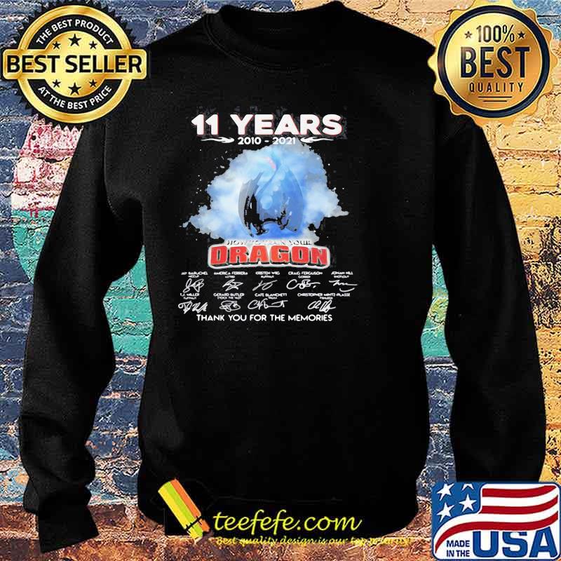 11 years 2010-2021 how ro train your dragon signatures thank you for the memories Sweater 11 years 2010-2021 how ro train your dragon signatures thank you for the memories Sweater