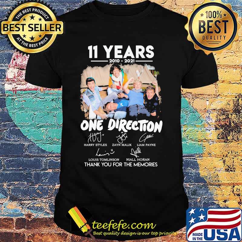 11 Years 2010 2021 One Direction Thank You For The Memories Shirt 11 Years 2010 2021 One Direction Thank You For The Memories Shirt