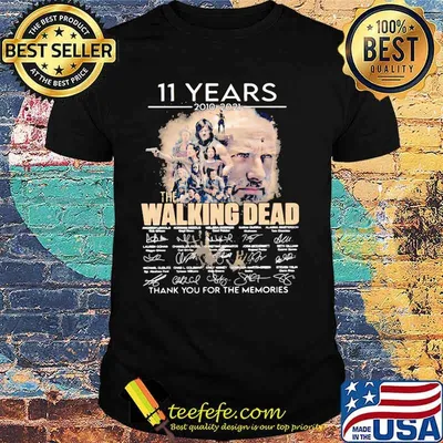 11 Years 2010 2021 The Walking Dead Thank You For The Memories Signature Shirt