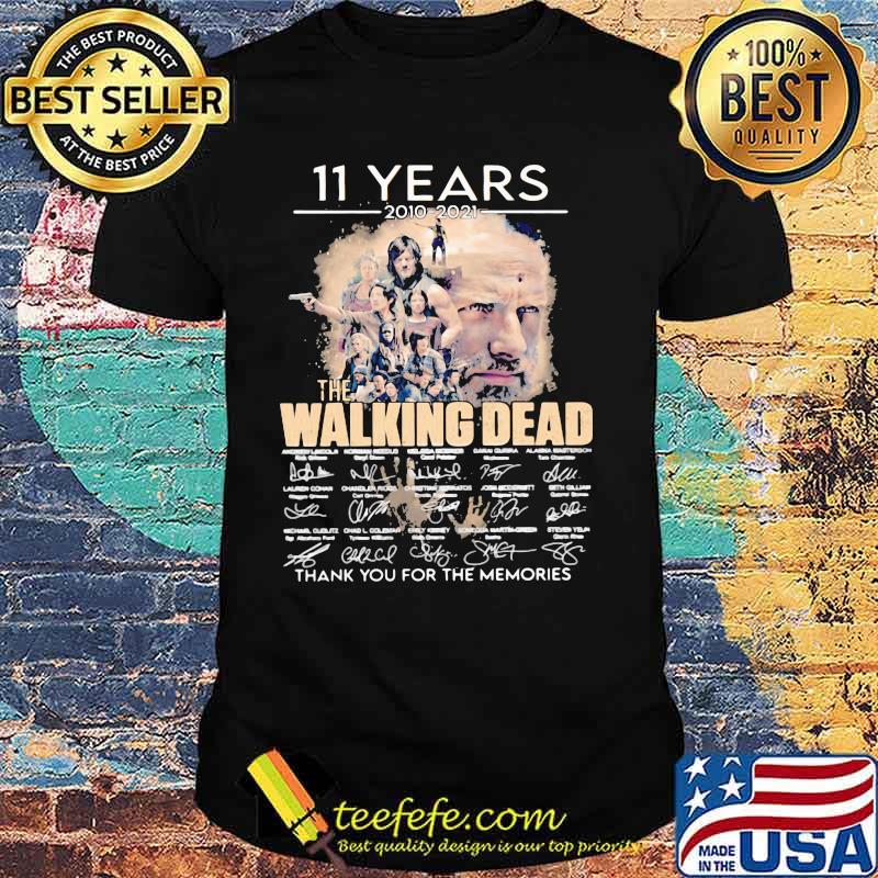 11 Years 2010 2021 The Walking Dead Thank You For The Memories Signature Shirt