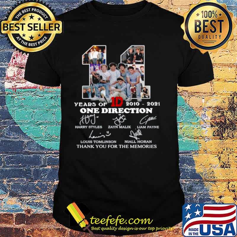 11 Years Of 1D One Direction 2021 2021 Signatures Thanks For The Memories shirt 11 Years Of 1D One Direction 2021 2021 Signatures Thanks For The Memories shirt