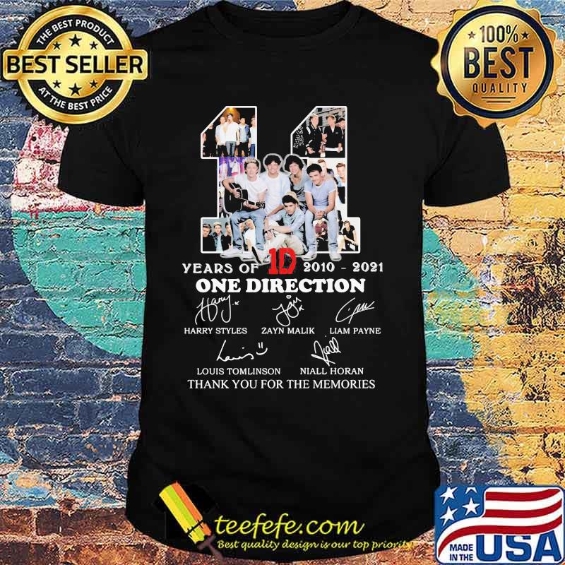 11 Years Of 2010 2021 One Direction Thank You For The Memories Shirt