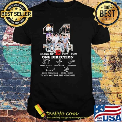 11 Years Of 2010 2021 One Direction Thank You For The Memories Signature Shirt