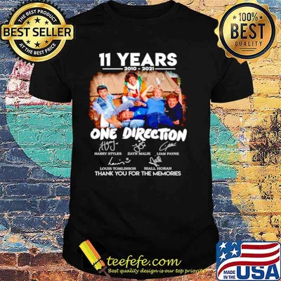 11 years of One Direction 2010 2021 thank you for the memories shirt