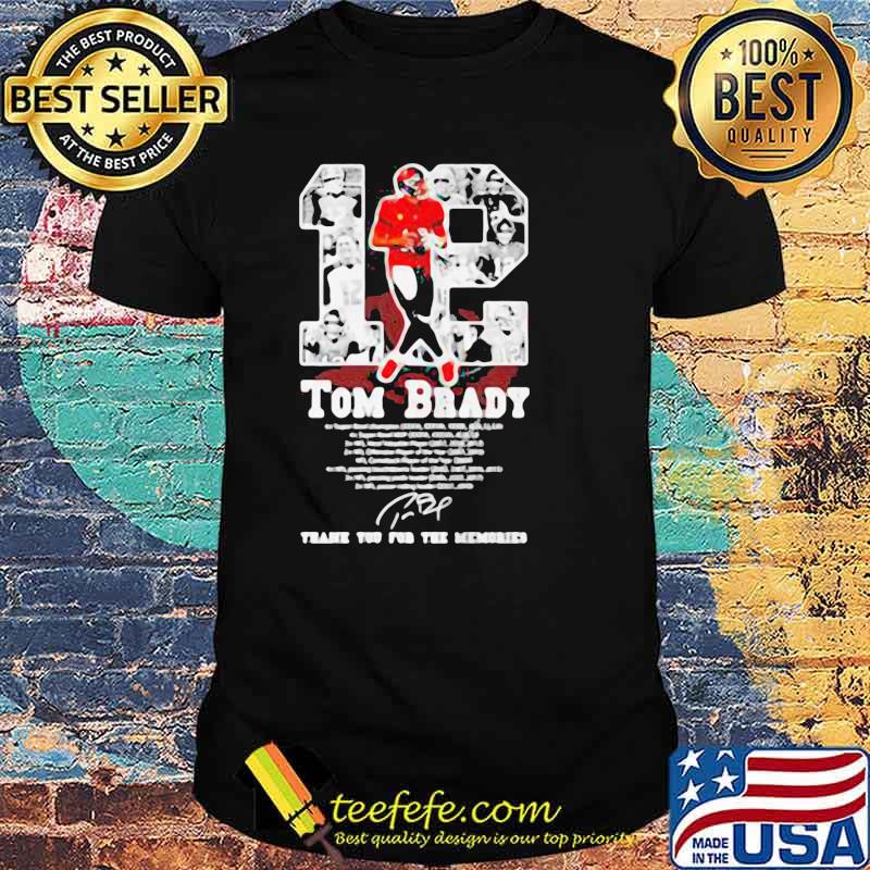 12 Tom Brady Tampa Bay Buccaneers signature Shirt 12 Tom Brady Tampa Bay Buccaneers signature Shirt