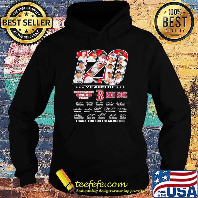 120 Years Of Red Sox Thank You For The Memories Signature Shirt Hoodie 120 Years Of Red Sox Thank You For The Memories Signature Shirt Hoodie
