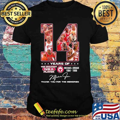 14 Years Of 1984 1998 Michael Jordan Thank You For The Memories Shirt