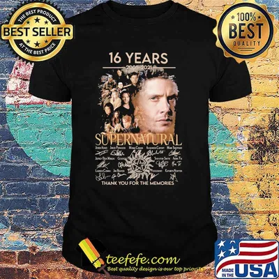 16 Years 2005 2021 Supernatural Thank You For The Memories Signature Shirt