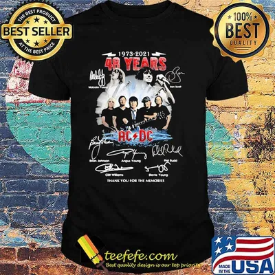 1973 2-21 48 Years Ac Dc Thank You For The Memories Signatures Shirt