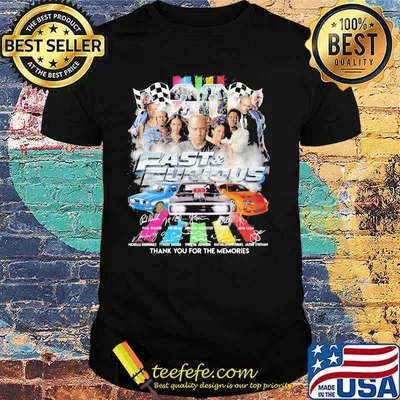 20 Fast And Furious Thank You For The Memories Signature Shirt
