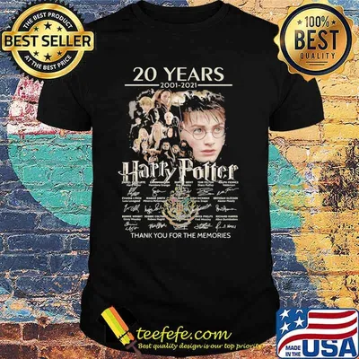 20 Years 2001 2021 Harry Potter Thank You For The Memories Signature Shirt