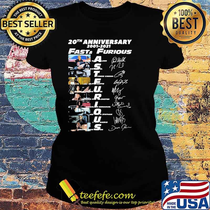 20th Anniversary 2001 2021 Fast And Furious Shirt Ladies tee 20th Anniversary 2001 2021 Fast And Furious Shirt Ladies tee