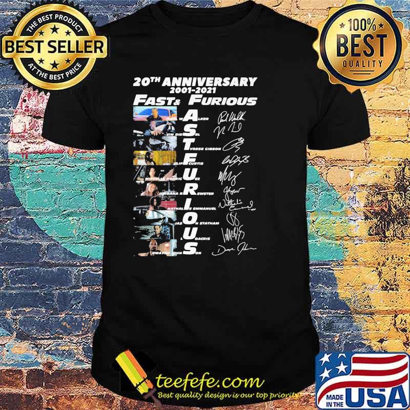 20th Anniversary 2001 2021 Fast And Furious Shirt