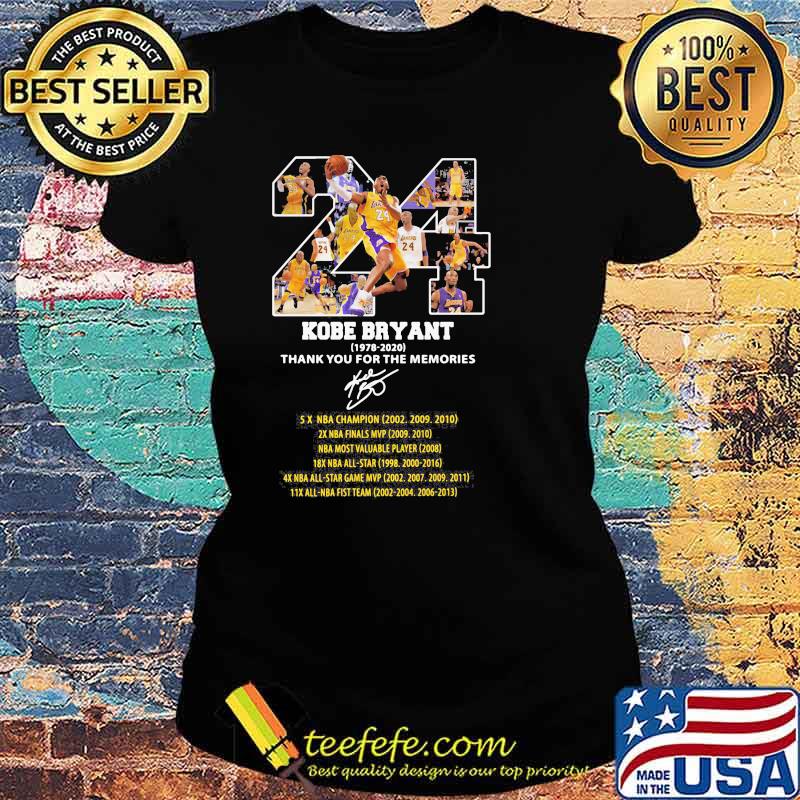 24 Kobe Bryant Thank You For The Memories Legend Football Shirt Ladies tee 24 Kobe Bryant Thank You For The Memories Legend Football Shirt Ladies tee