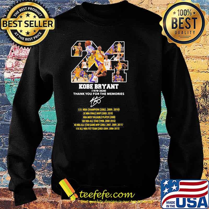 24 Kobe Bryant Thank You For The Memories Legend Football Shirt Sweater 24 Kobe Bryant Thank You For The Memories Legend Football Shirt Sweater