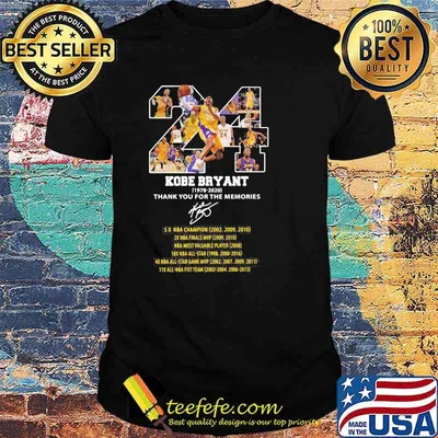 24 Kobe Bryant Thank You For The Memories Legend Football Shirt