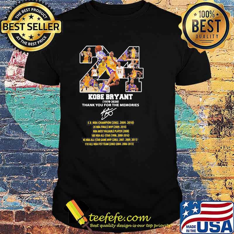 24 Kobe Bryant Thank You For The Memories Legend Football Shirt 24 Kobe Bryant Thank You For The Memories Legend Football Shirt