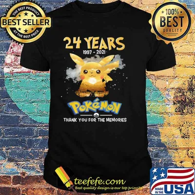 24 Years Of Pokemon 1997 2021 Thank You For The Memories Shirt