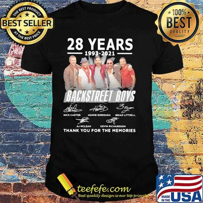 28 years 1993 2021 backstreet boys thank you for the memories signature shirt