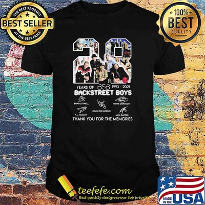 28 Years Of 1993 2021 Backstreet Boys Thank You For The Memories Signature Shirt
