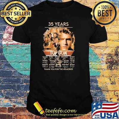 35 Years 1986 2021 Top Gun Thank You For The Memories Signature Shirt