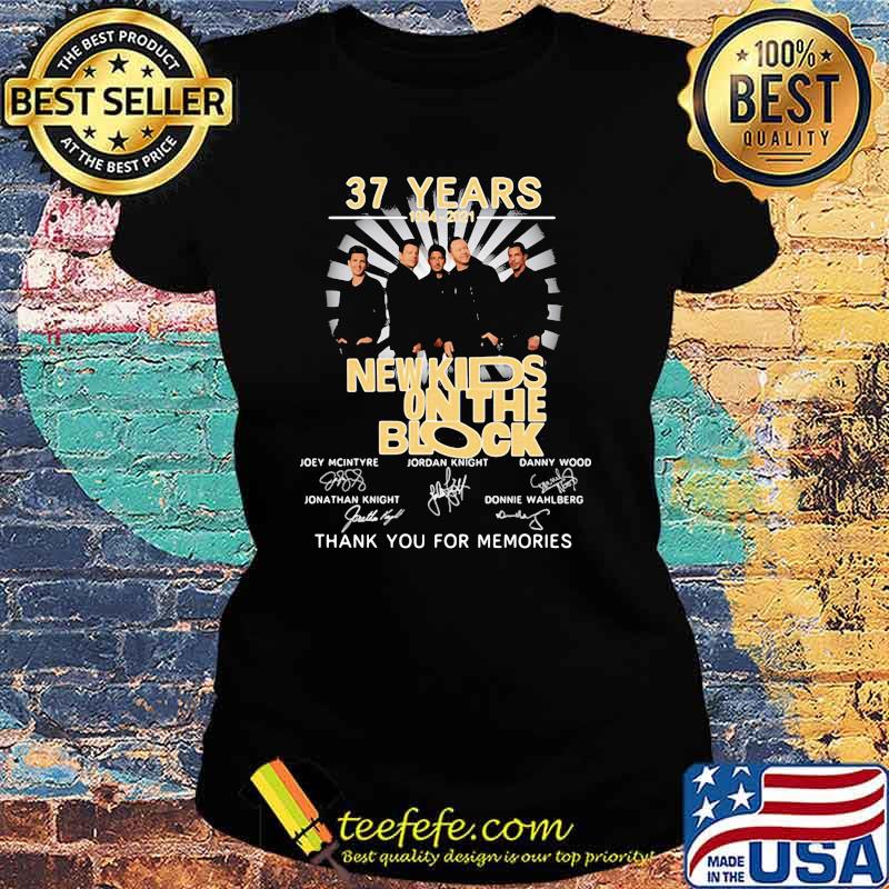 37 Years 1984 2021 New Kids On The Block Thank You For The Memories Signature Shirt Ladies tee 37 Years 1984 2021 New Kids On The Block Thank You For The Memories Signature Shirt Ladies tee