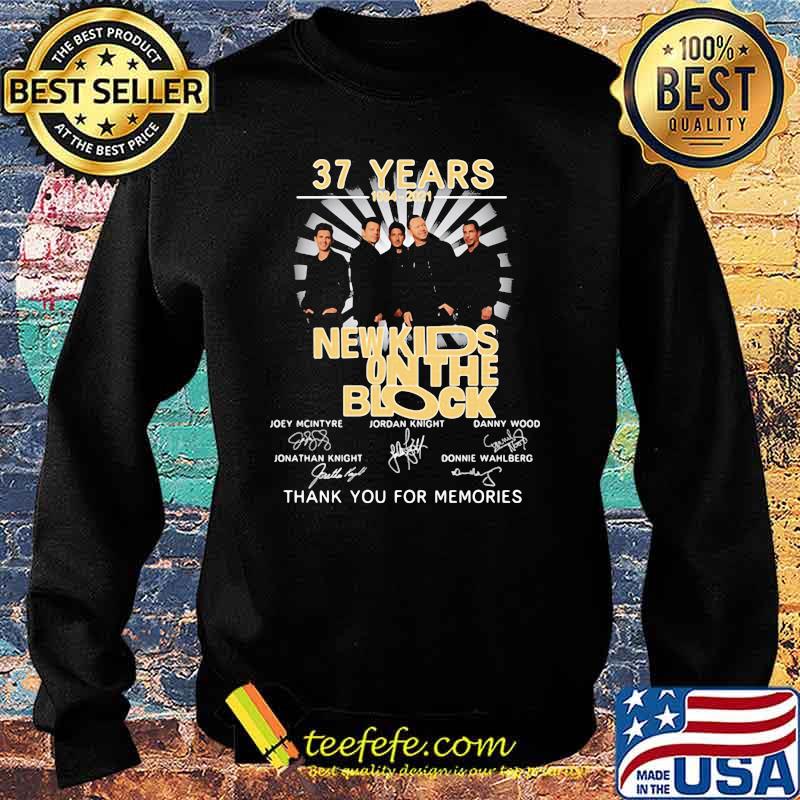 37 Years 1984 2021 New Kids On The Block Thank You For The Memories Signature Shirt Sweater 37 Years 1984 2021 New Kids On The Block Thank You For The Memories Signature Shirt Sweater