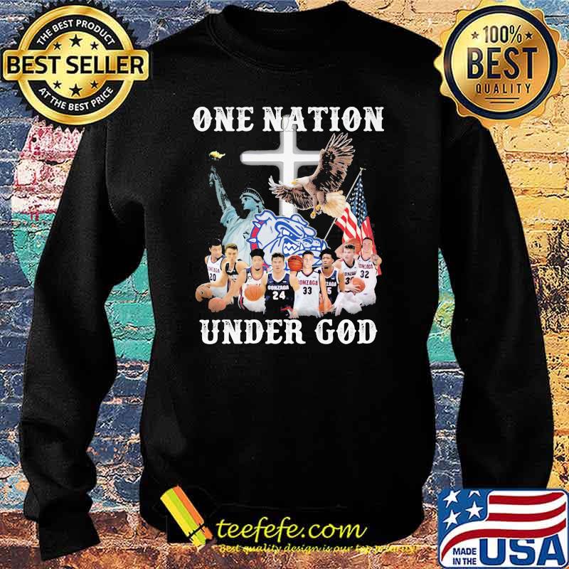 One Nation Under God Gonzaga Bulldogs Undefeated Basketball Shirt Sweater One Nation Under God Gonzaga Bulldogs Undefeated Basketball Shirt Sweater