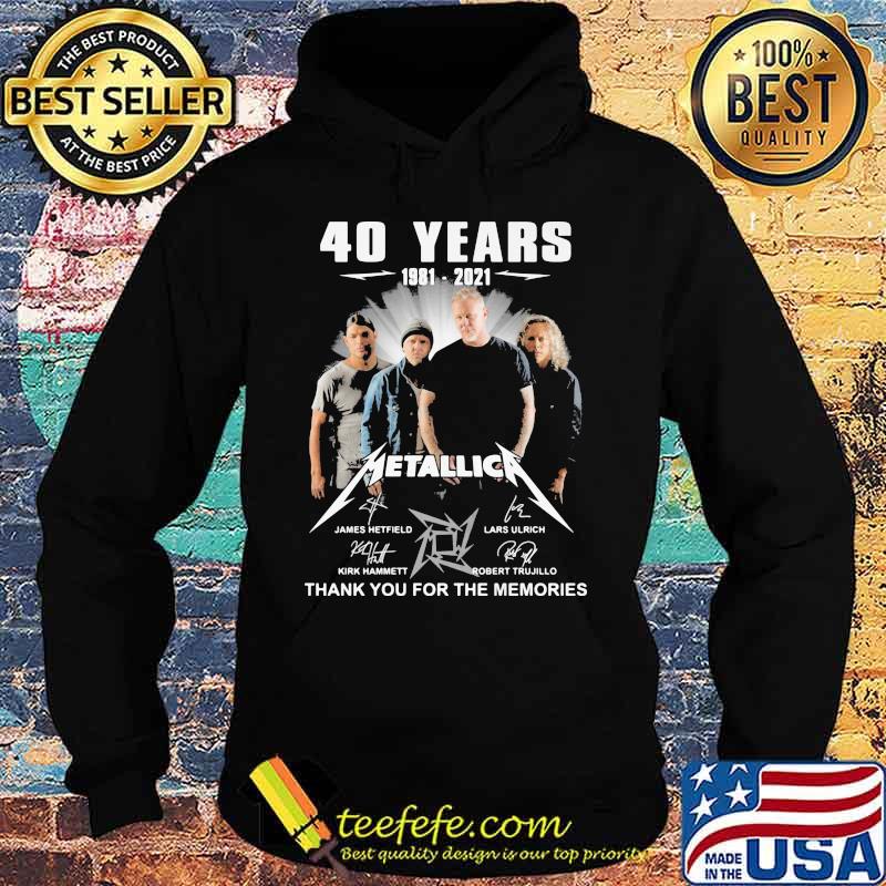 40 Years 1981 2021 Metallic Thank You For The Memories Shirt Hoodie 40 Years 1981 2021 Metallic Thank You For The Memories Shirt Hoodie